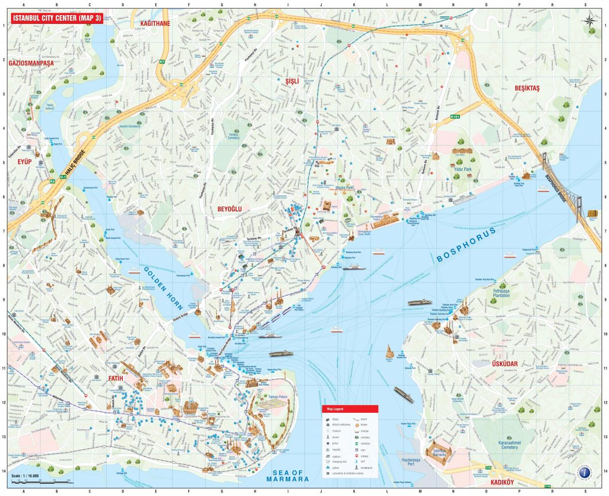 detalhado mapa de istanbul