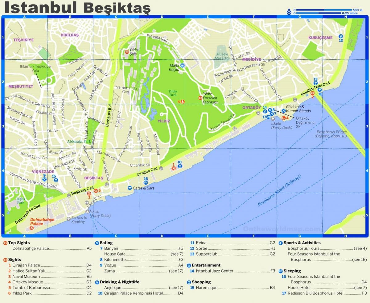 mapa do besiktas istambul