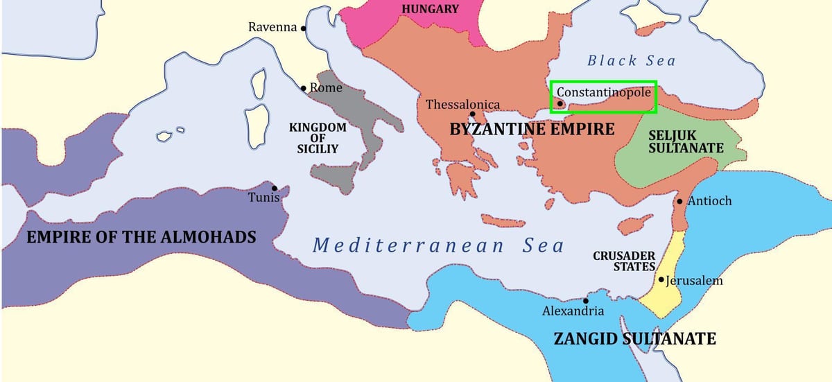 constantinopla no mapa da europa