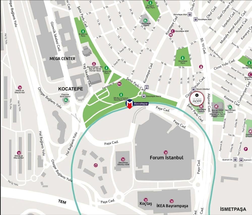 mapa de fórum de istambul