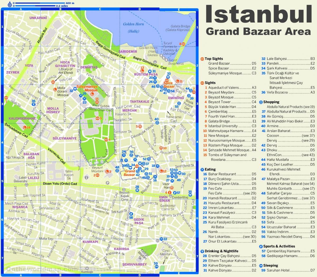 bazar de istambul mapa