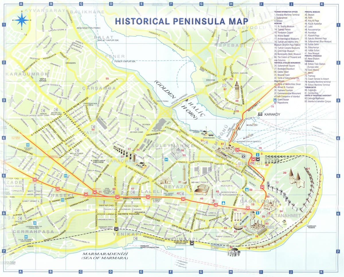 istambul passeios mapa