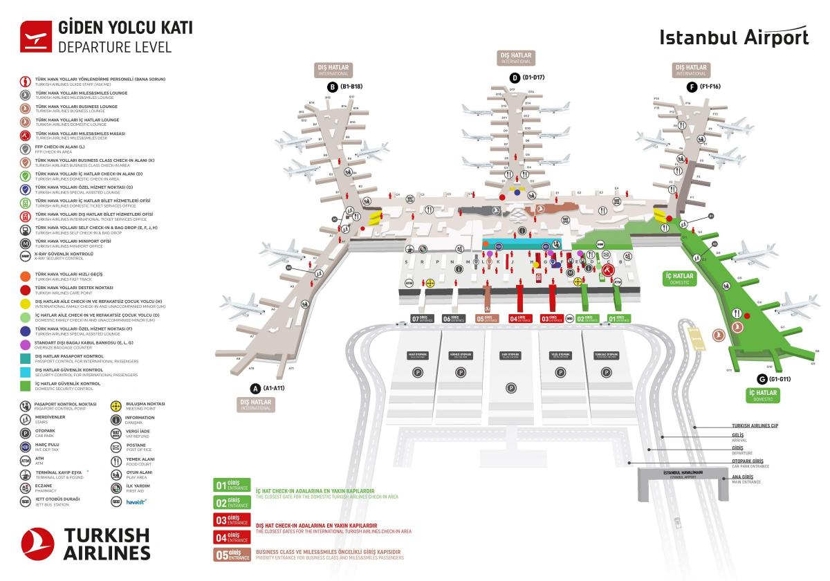 mapa do aeroporto de istambul
