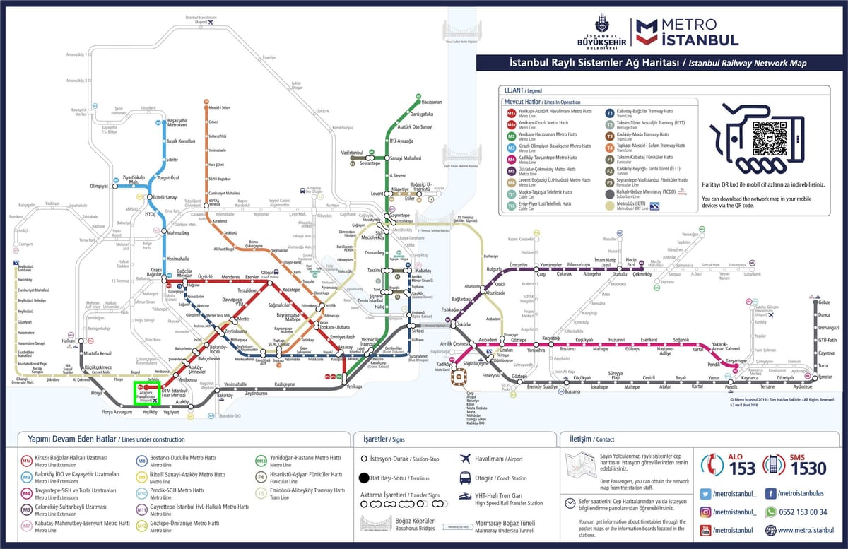 mapa do aeroporto de ataturk metro