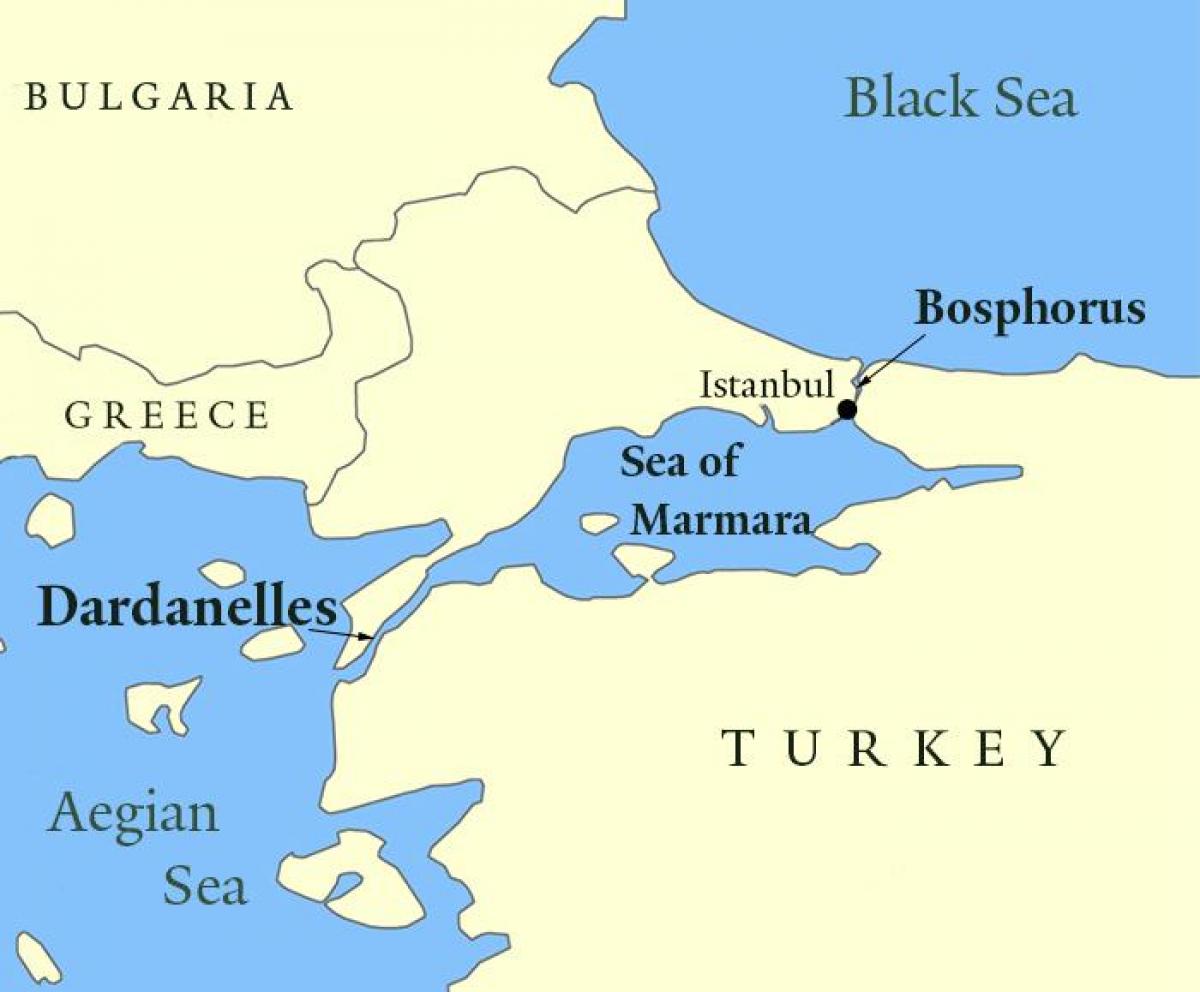 bósforo mapa de istanbul