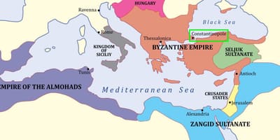 Constantinopla no mapa da europa