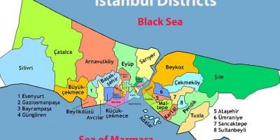 Mapa de istanbul área