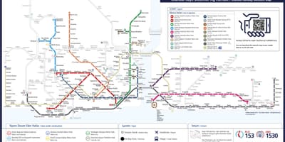 Istambul rede ferroviária mapa