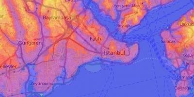 Mapa de istanbul topográfico