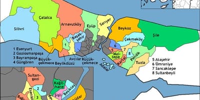 Istambul, regiões de mapa de
