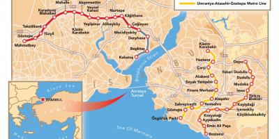 Mapa de istanbul túnel