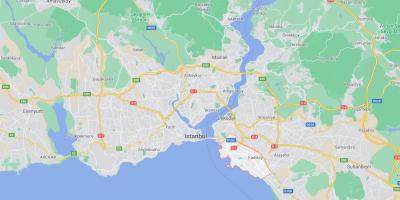 Mapa de kadikoy em istambul