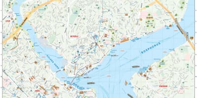 Detalhado mapa de istanbul