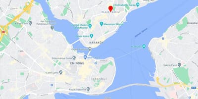 Mapa da praça taksim de istambul